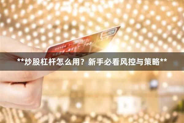 **炒股杠杆怎么用？新手必看风控与策略**